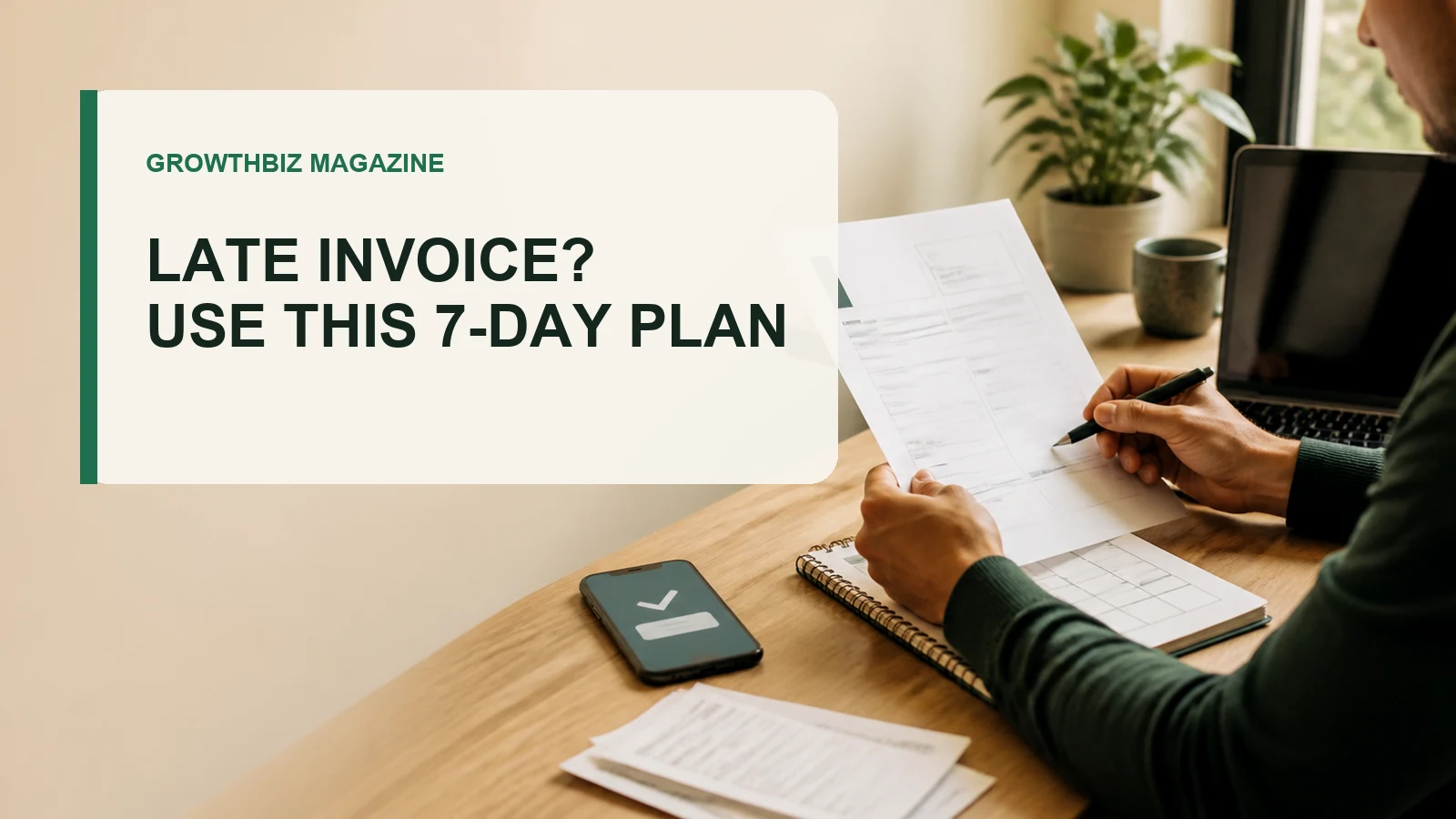 GrowthBiz Magazine late-invoice seven-day payment plan